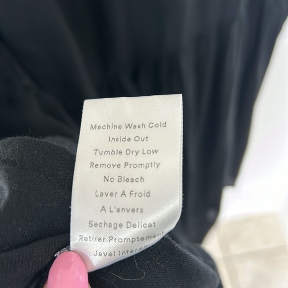 GRAYSON by Frank & Eileen The Changemaker Black Cotton Shirt Dress Size 2 Small - Picture 10 of 11